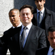 Tesla CEO Elon Musk waves as he leaves Manhattan Federal Court, in New York, Thursday, April 4, 2019.
